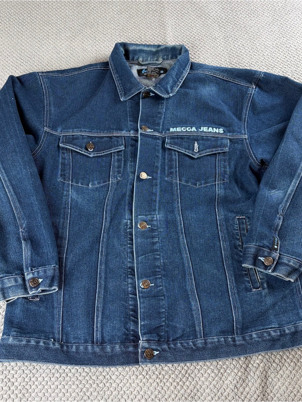 mecca jeans Dark Blue Denim Jacket with some fading